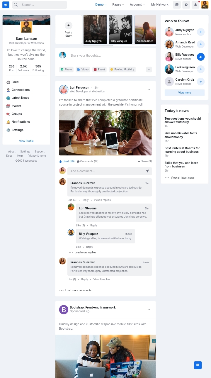 Social Network Template