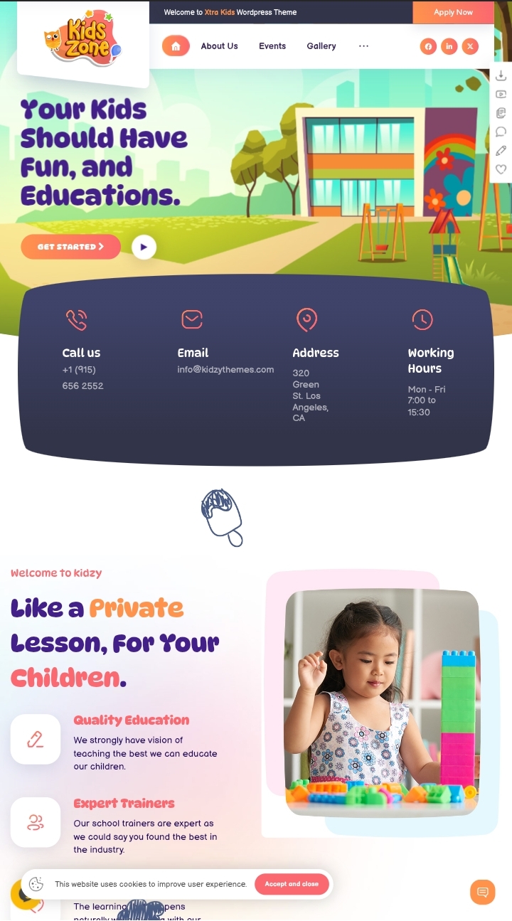 Kids Zone Educational Template